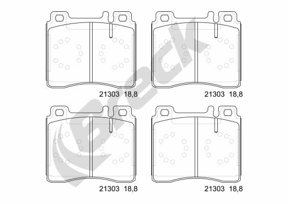 Set placute frana,frana disc 21303 00 703 20 BRECK